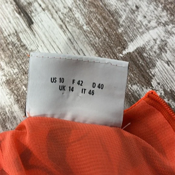 AKRIS PUNTO ORANGE FLARED HEM DRESS sz 10 - Picture 10 of 15
